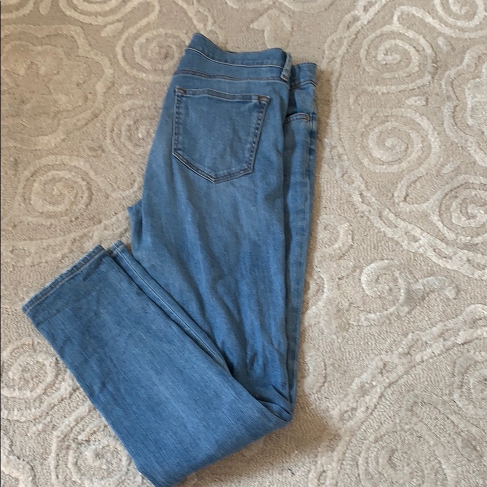 Light wash denim jeans